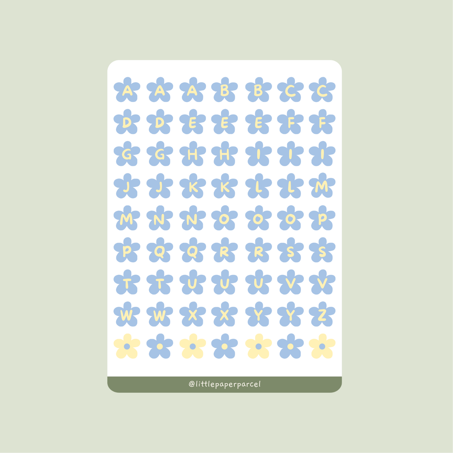 Bloom Alphabet Sticker Sheet ♡