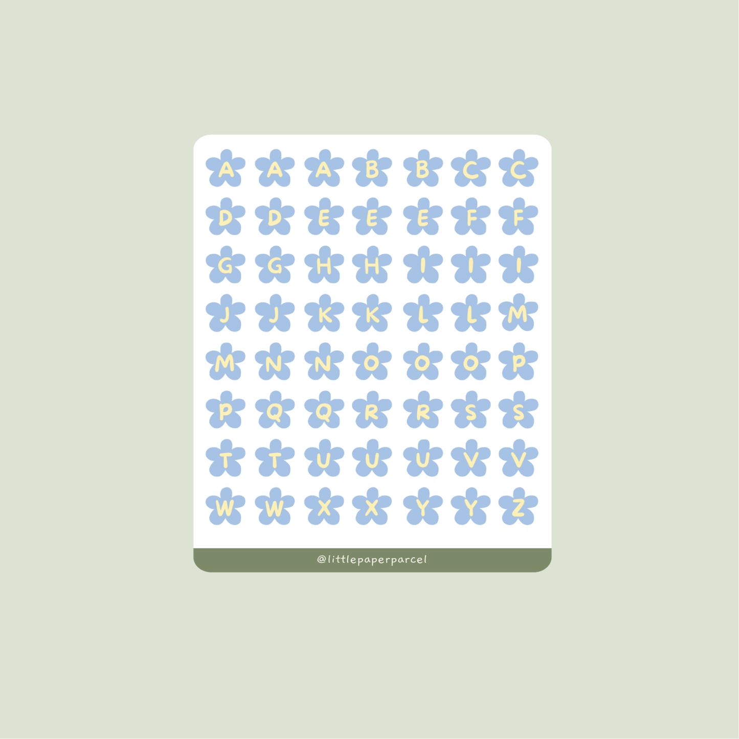 Bloom Alphabet Sticker Sheet ♡