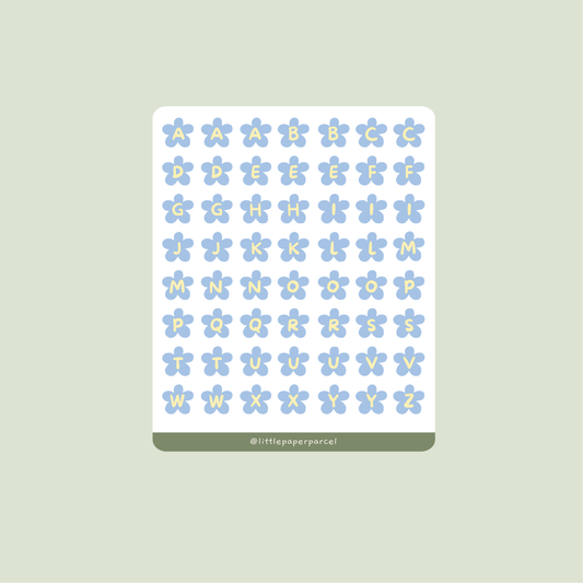 Bloom Alphabet Sticker Sheet ♡